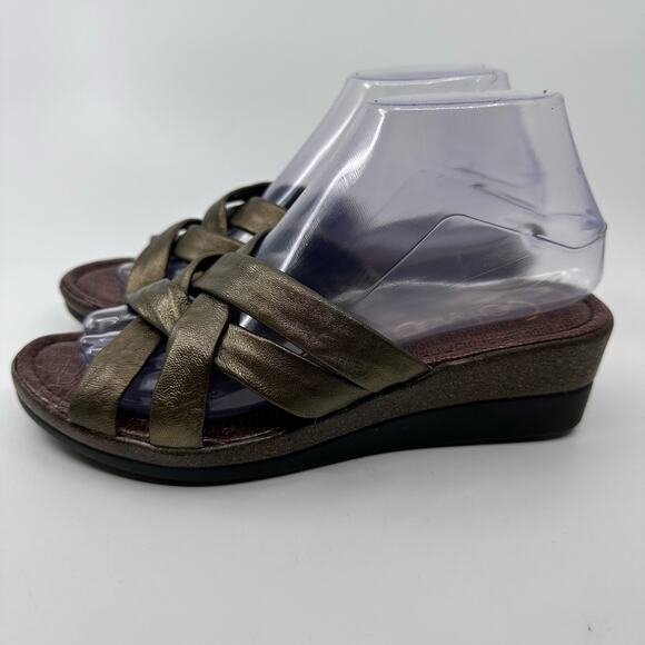 Catwalk Women Fashion Sandals Wedge Strappy Heels WMN US8 EU38 Brown Block - Picture 4 of 7